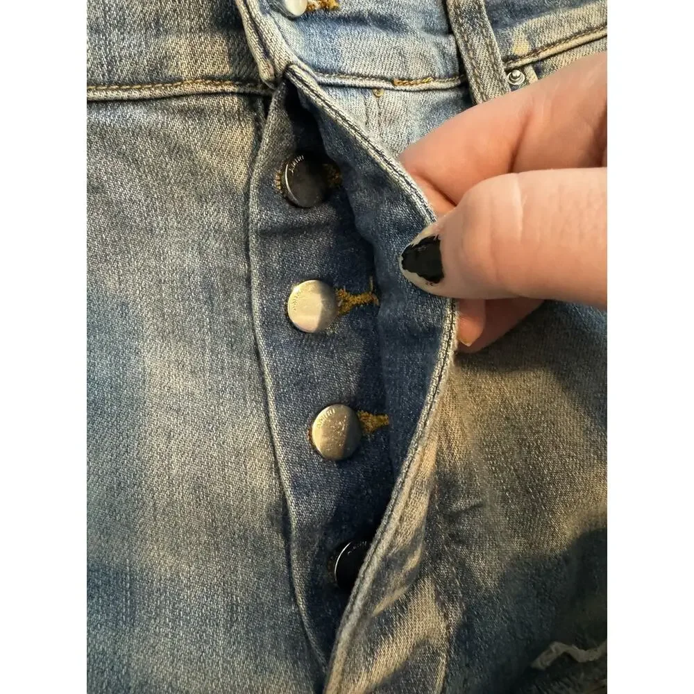 EUC Amiri Leopard Thrasher Denim - Picture 6 of 16